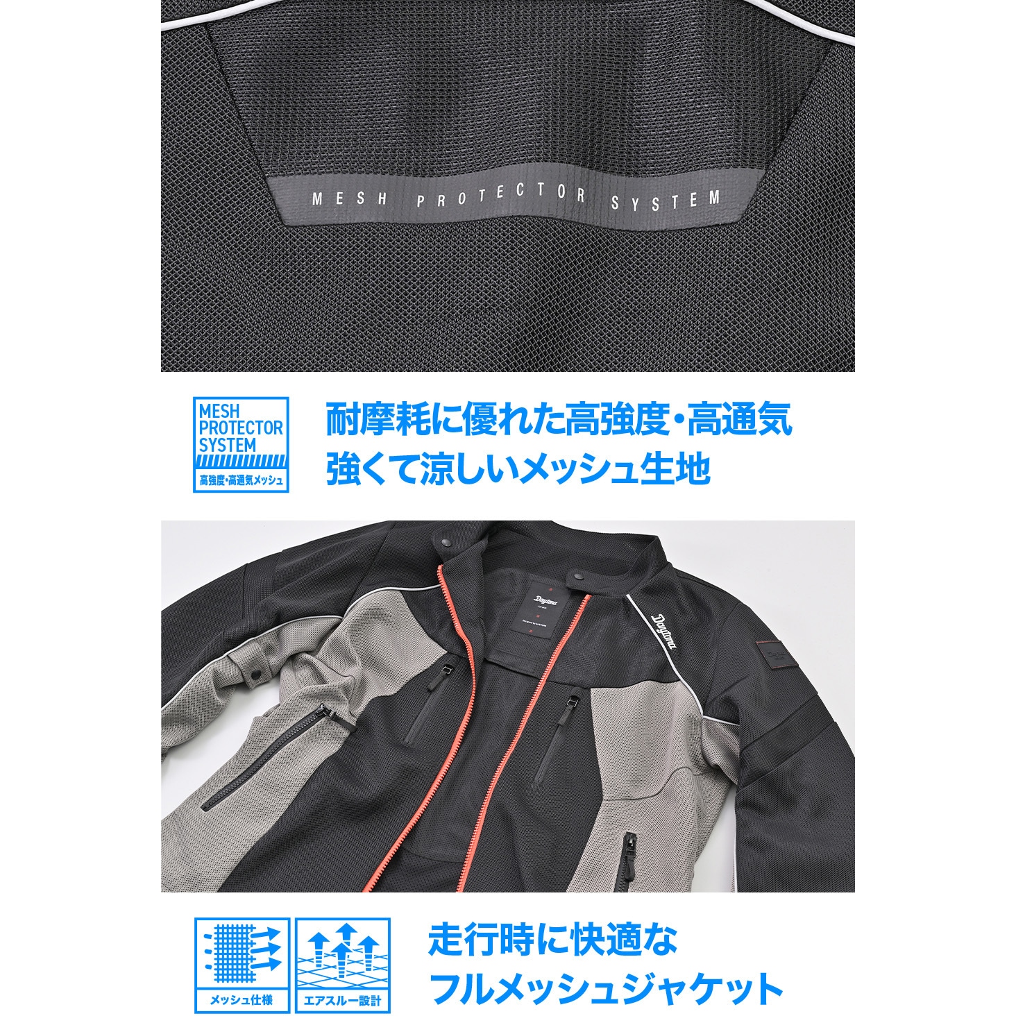 DJ-011 フルメッシュジャケット ブラック｜株式会社デイトナ
