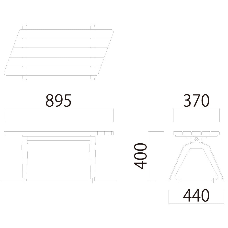 HB-900B ひのき材ベンチ HB-900シリーズ モリマーキンキ 幅895mm奥行440mm HB-900B ひのき材ベンチ HB-900シリーズ モリマーキンキ 幅895mm奥行440mm