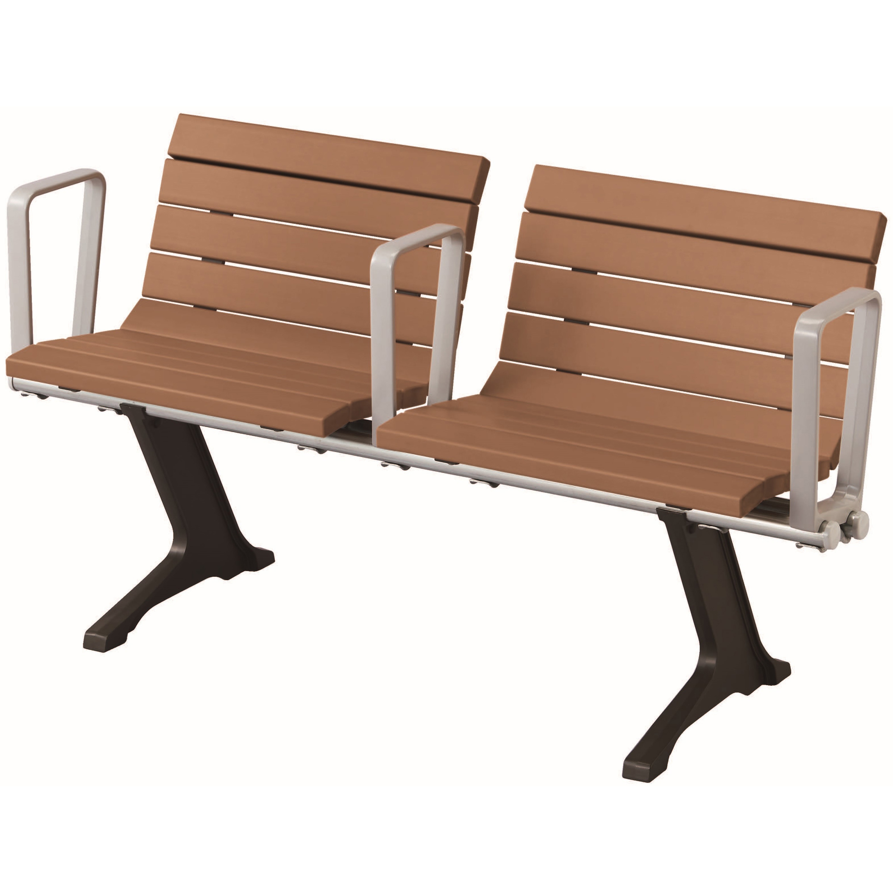 RB-210AA 再生木材パブリックベンチ RB-21シリーズ EMウッドタイプ 肘付き モリマーキンキ 幅1345mm奥行480mm 159,800円