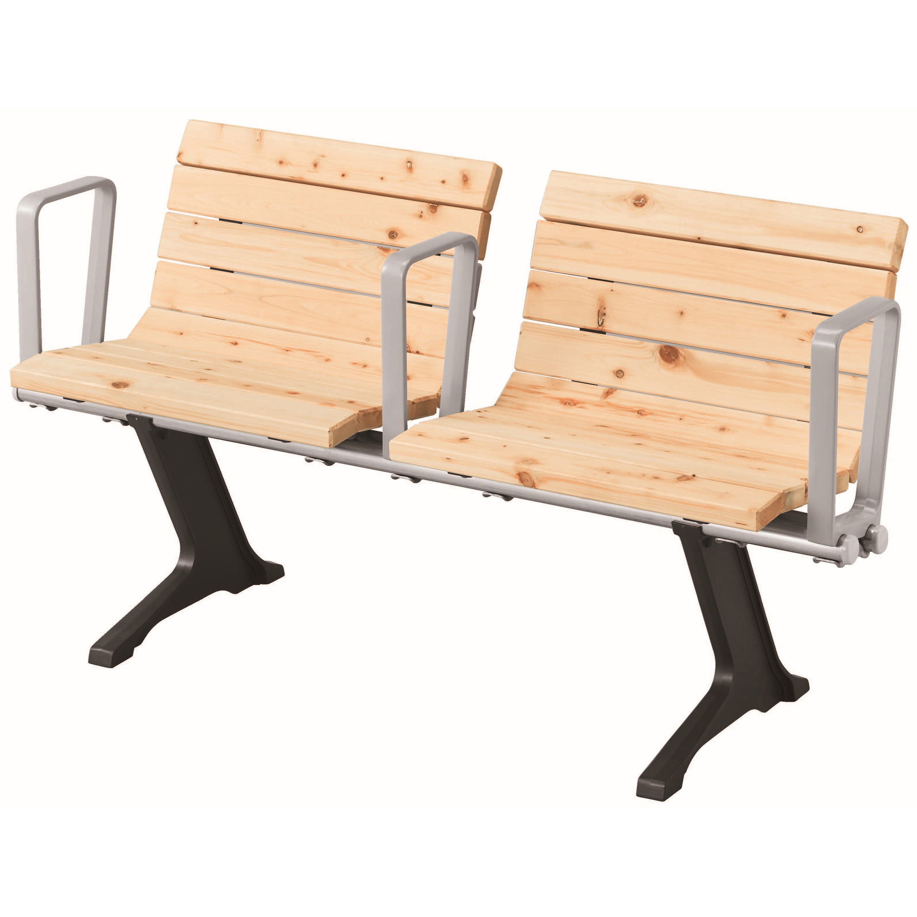 HB-210AA ひのき材パブリックベンチ HB-21シリーズ 肘付き モリマーキンキ 幅1345mm奥行480mm 149,800円