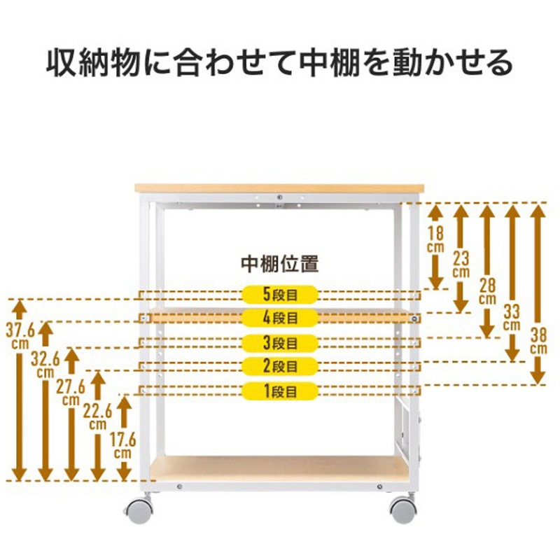 100-LPS017W プリンタスタンド 1台 サンワダイレクト 通販モノタロウ