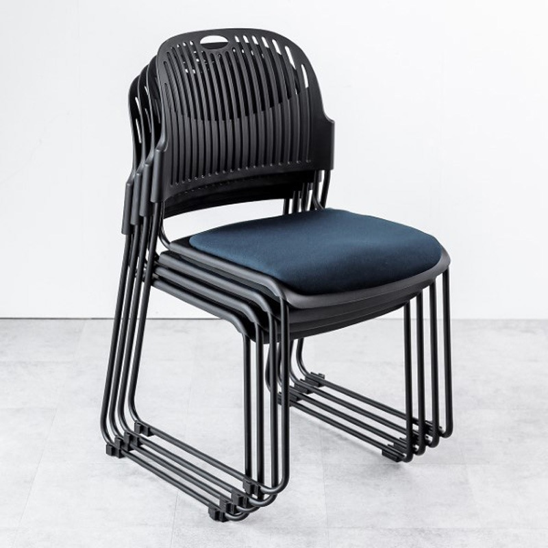 150-SNC135BL チェア_スタッキング_4個セット サンワダイレクト ロー