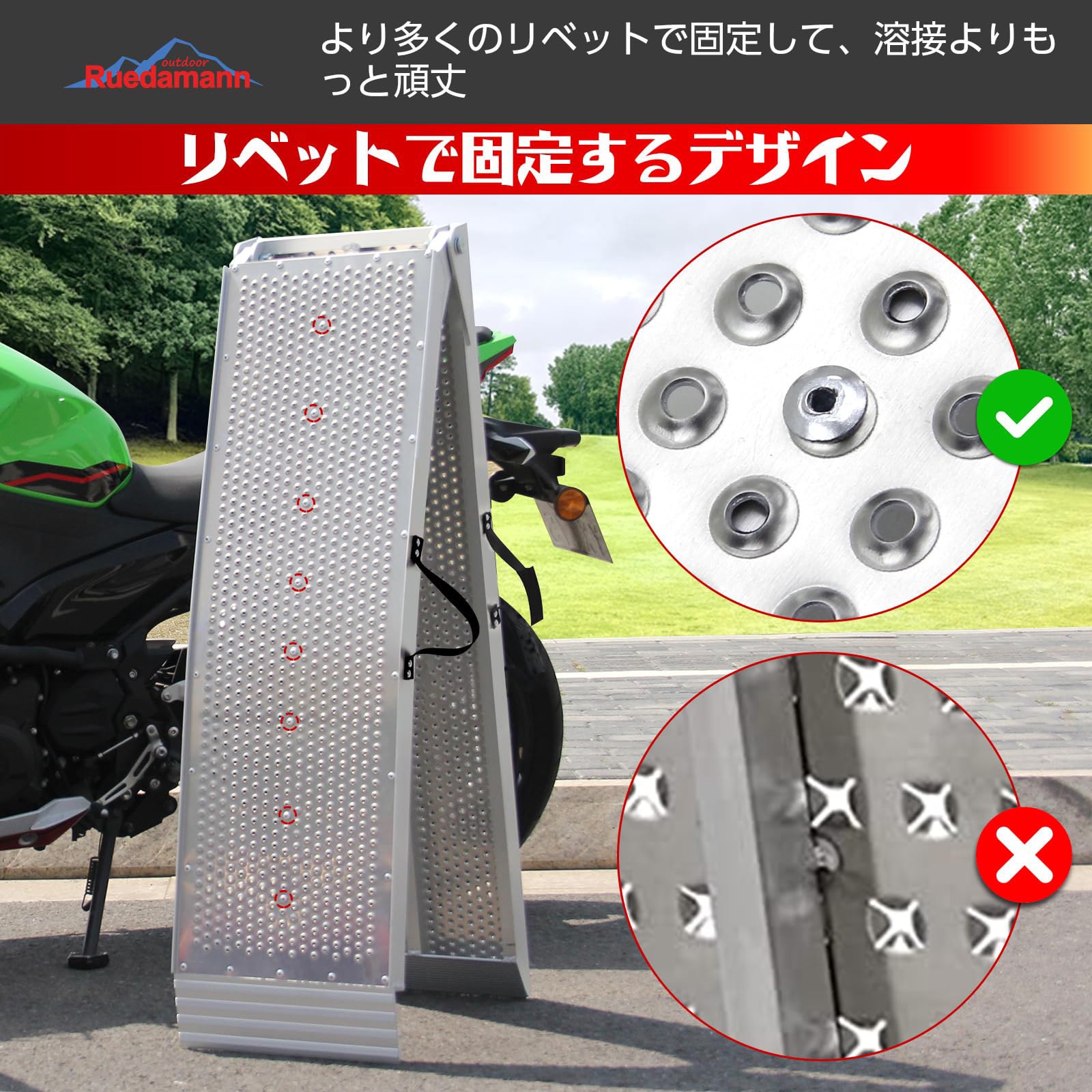 AR07H 折りたたみ式アルミラダーレール Ruedamann 1本 AR07H - 【通販