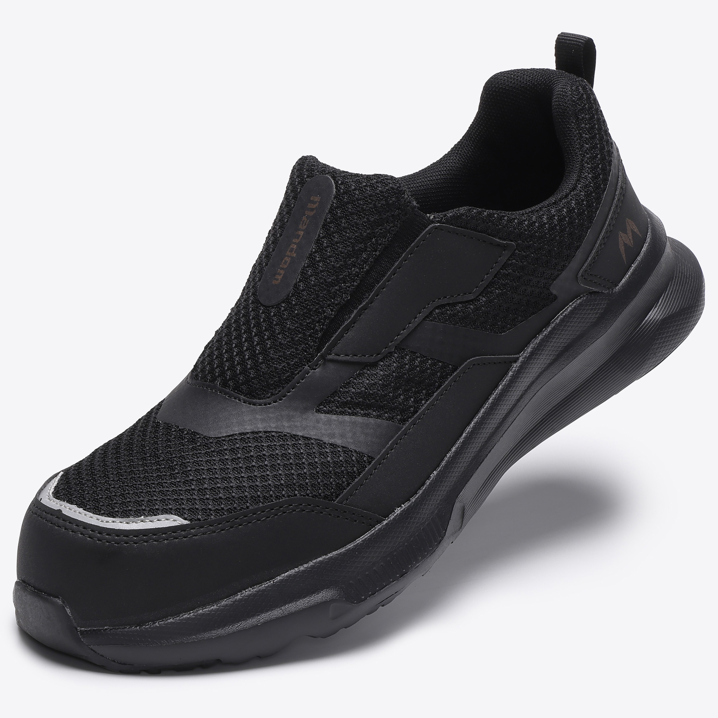 m ブラック2点 790 マンダムLightEZ マンダム セーフティーシューズ スリップ