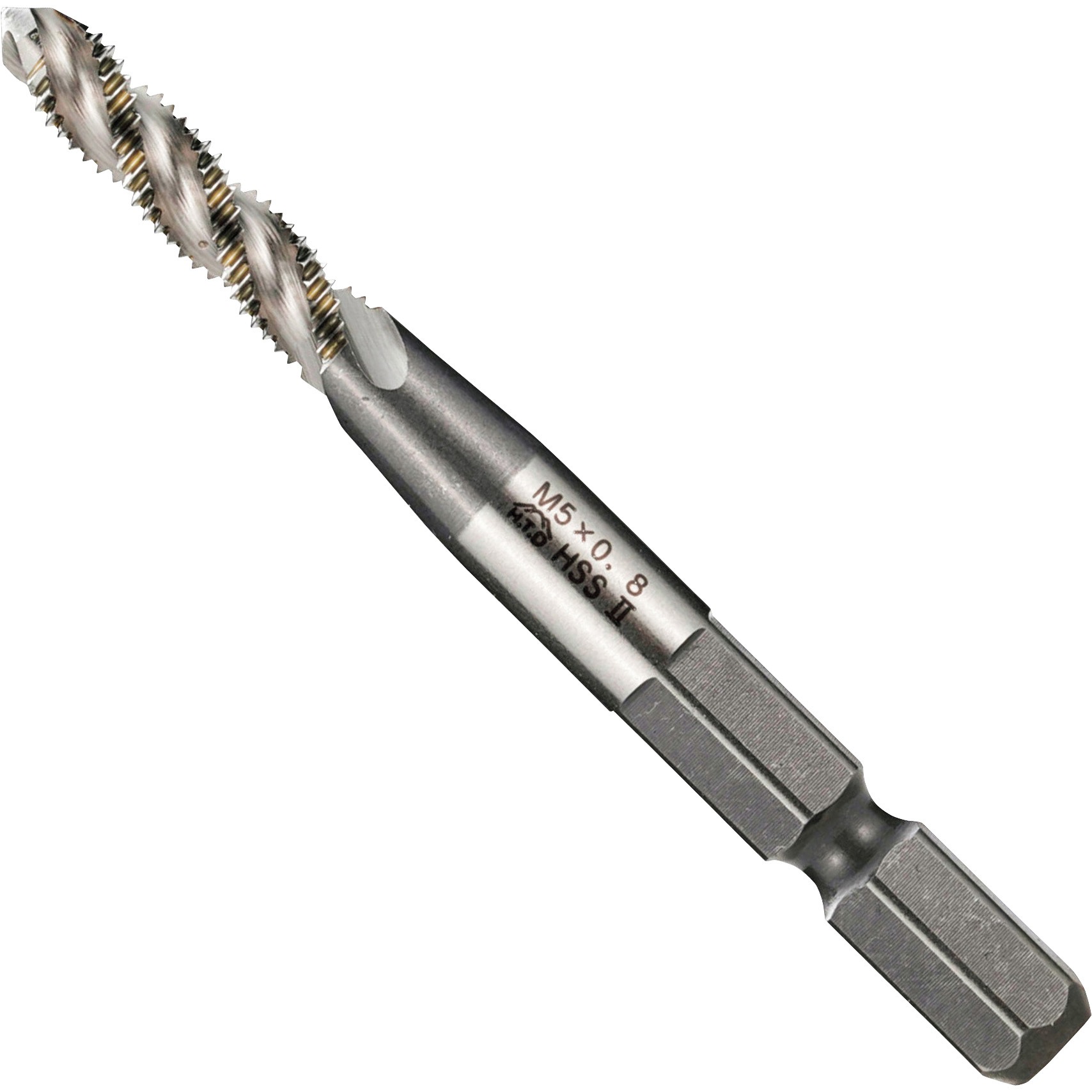 超硬スパイラルタップ　M5×0.8 2本 HST-M5 六角軸スパイラルタップ 斬精 SK(新潟精機) 鋼製 呼び寸法M5