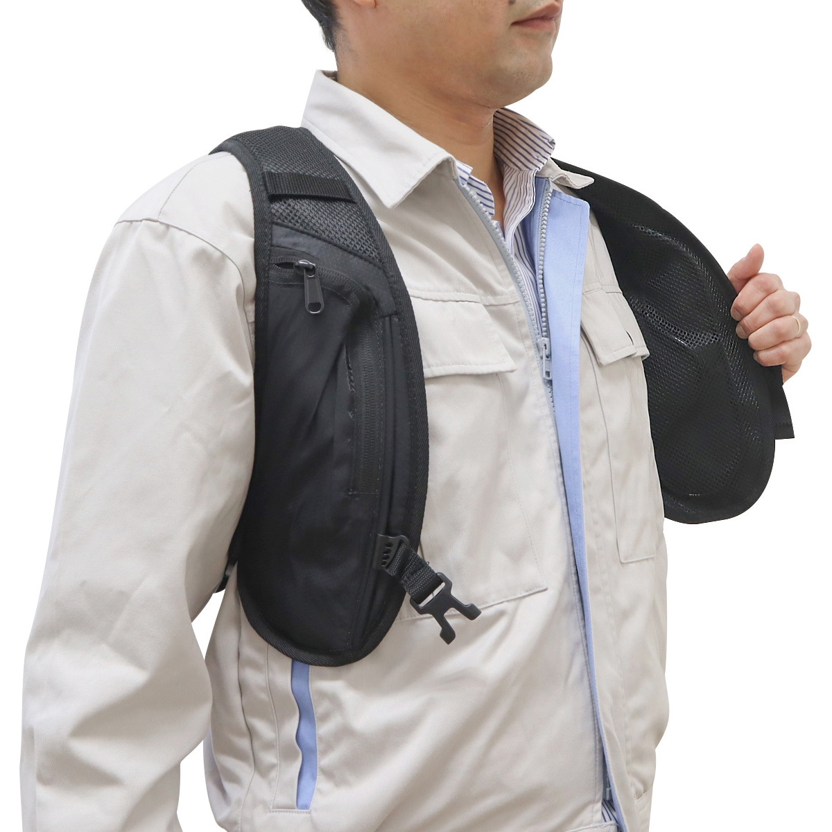 クールチョッキ水冷服 　新品10000mAhモバイルバッテリー付き　付属品完備 WACOVECBKSP 水冷クールベスト 10000mAhモバイルバッテリー