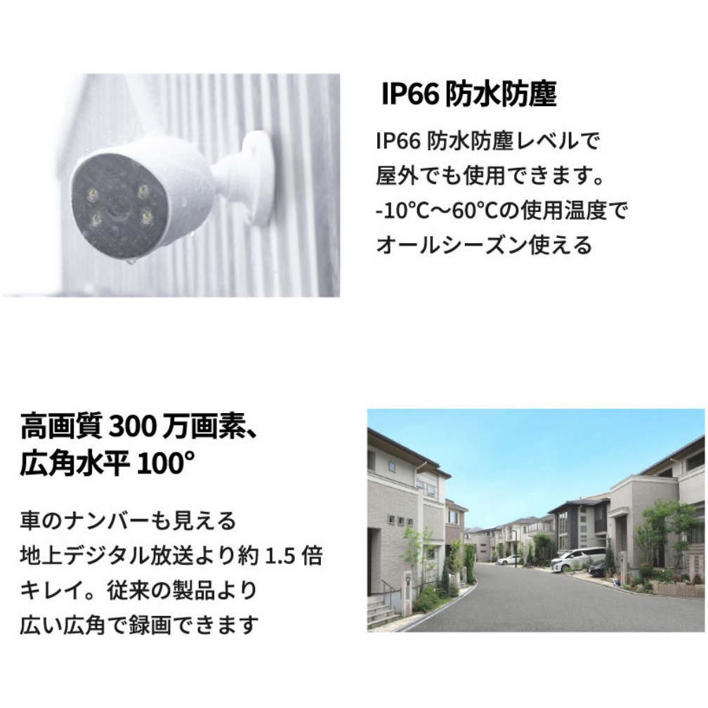 NS-AI2110WRMS AIワイヤレスカメラセット NSK(日本セキュリティ) 300万