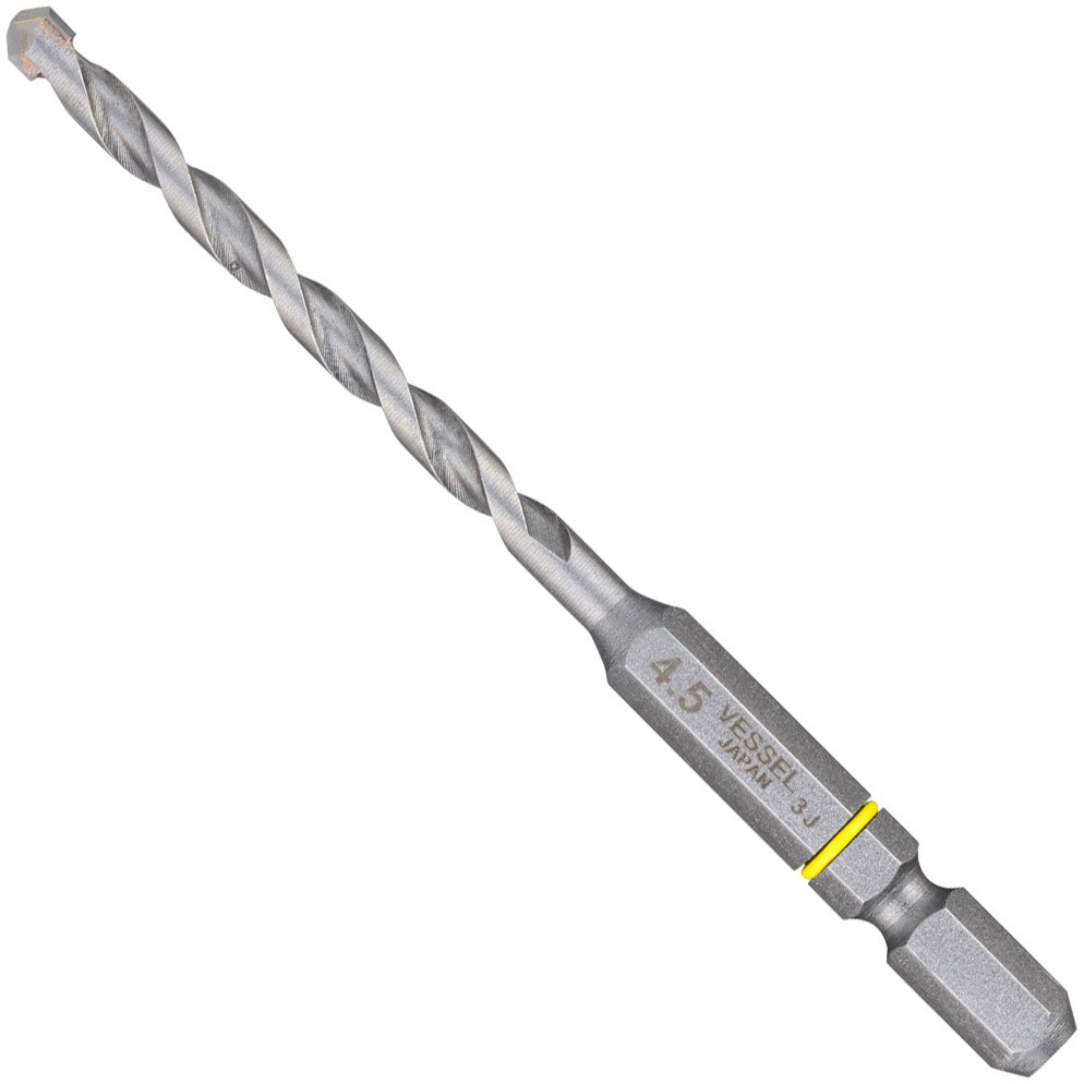 CPD-4.5 磁器タイル用ドリル ベッセル 六角 刃径4.5mmシャンク径6.35mm