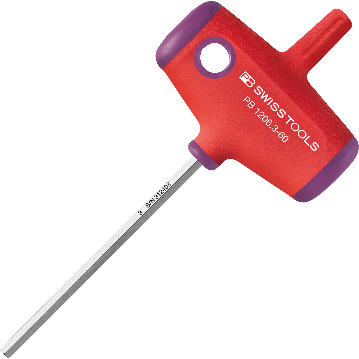 1206-3-60 クロスハンドル六角棒ドライバー PB SWISS TOOLS(ピービー