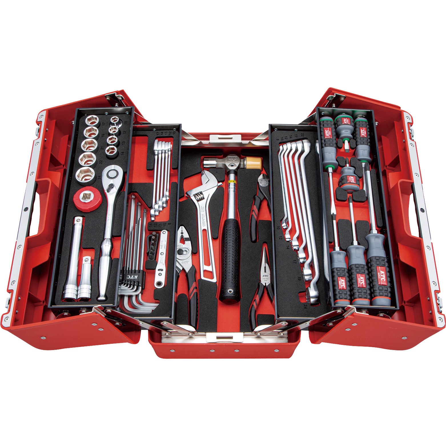 SK4520P 工具セット(両開きプラハードケースタイプ) KTC 差込角12.7mm  SK4520P