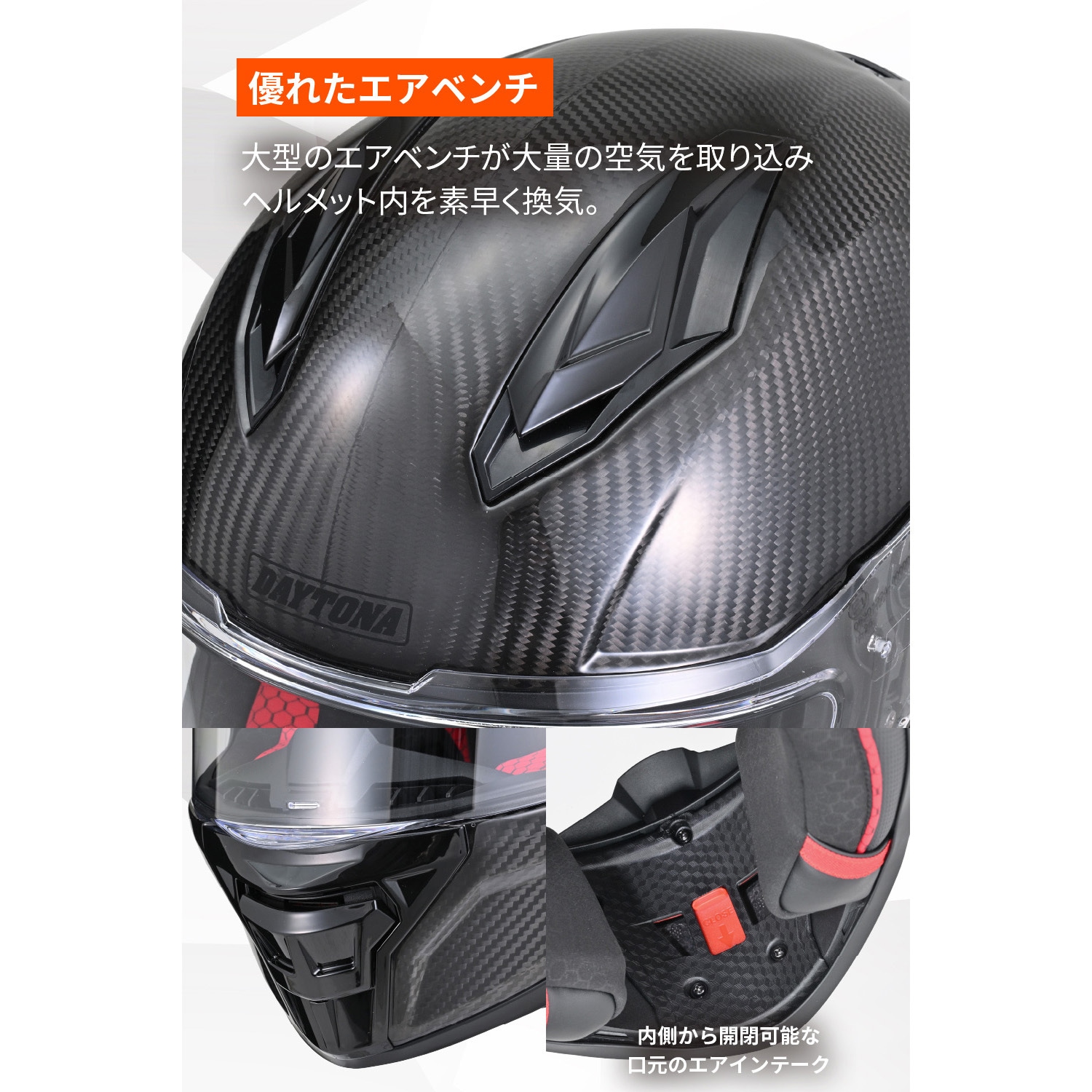 65535 DN-011RC スポーツカーボン DAYTONA(デイトナ) グロスブラック色