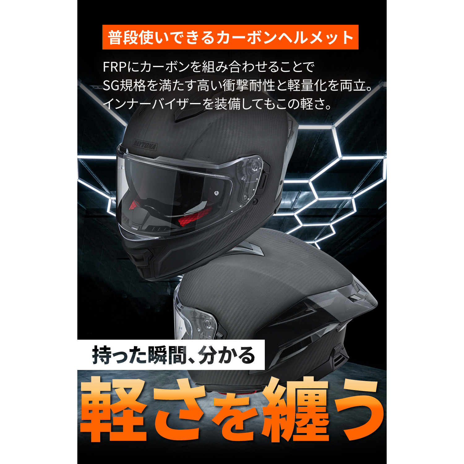 65537 DN-011RC スポーツカーボン DAYTONA(デイトナ) フラットブラック