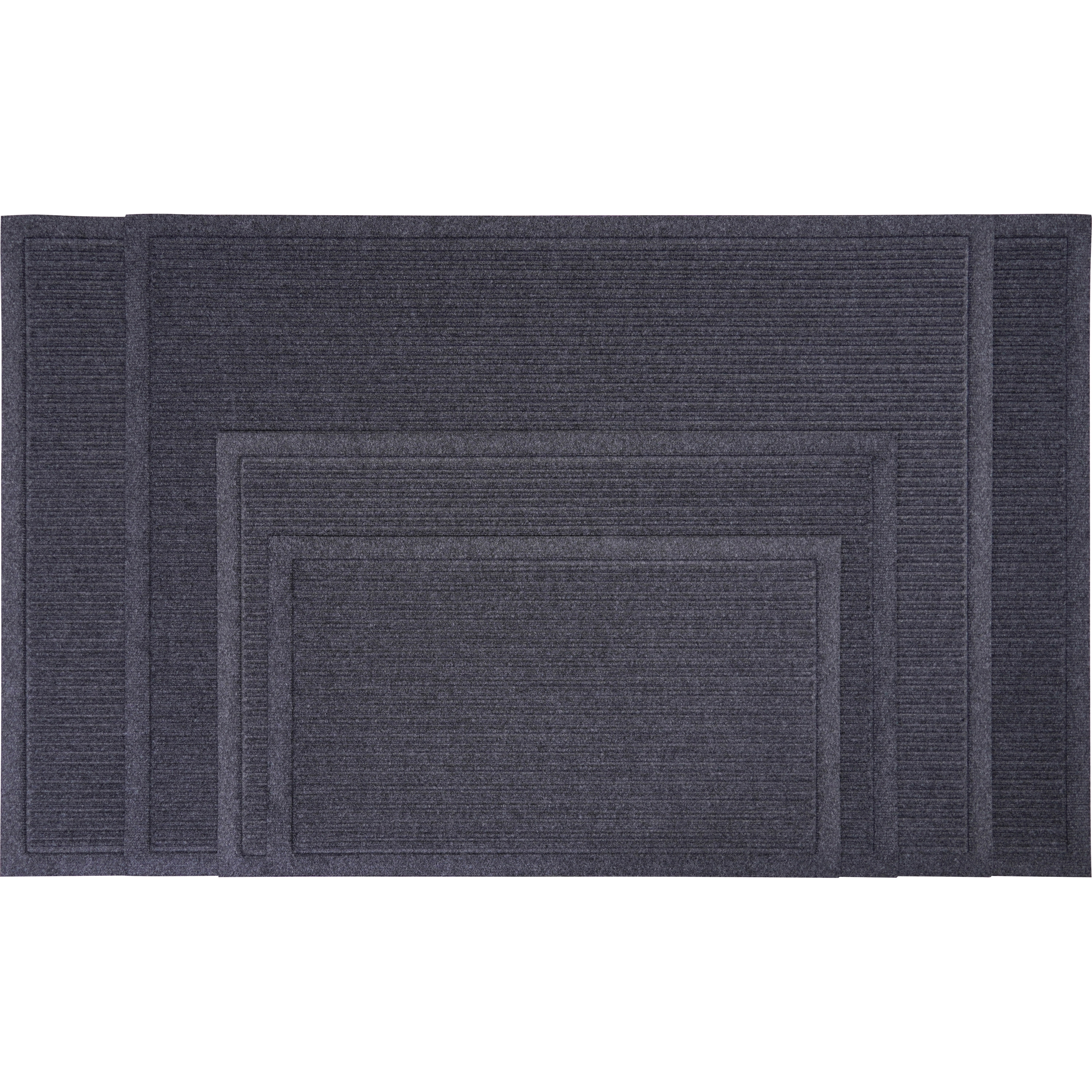 玄関マット 吸水速乾タイプ モノタロウ ダークグレー色 縦900mm横