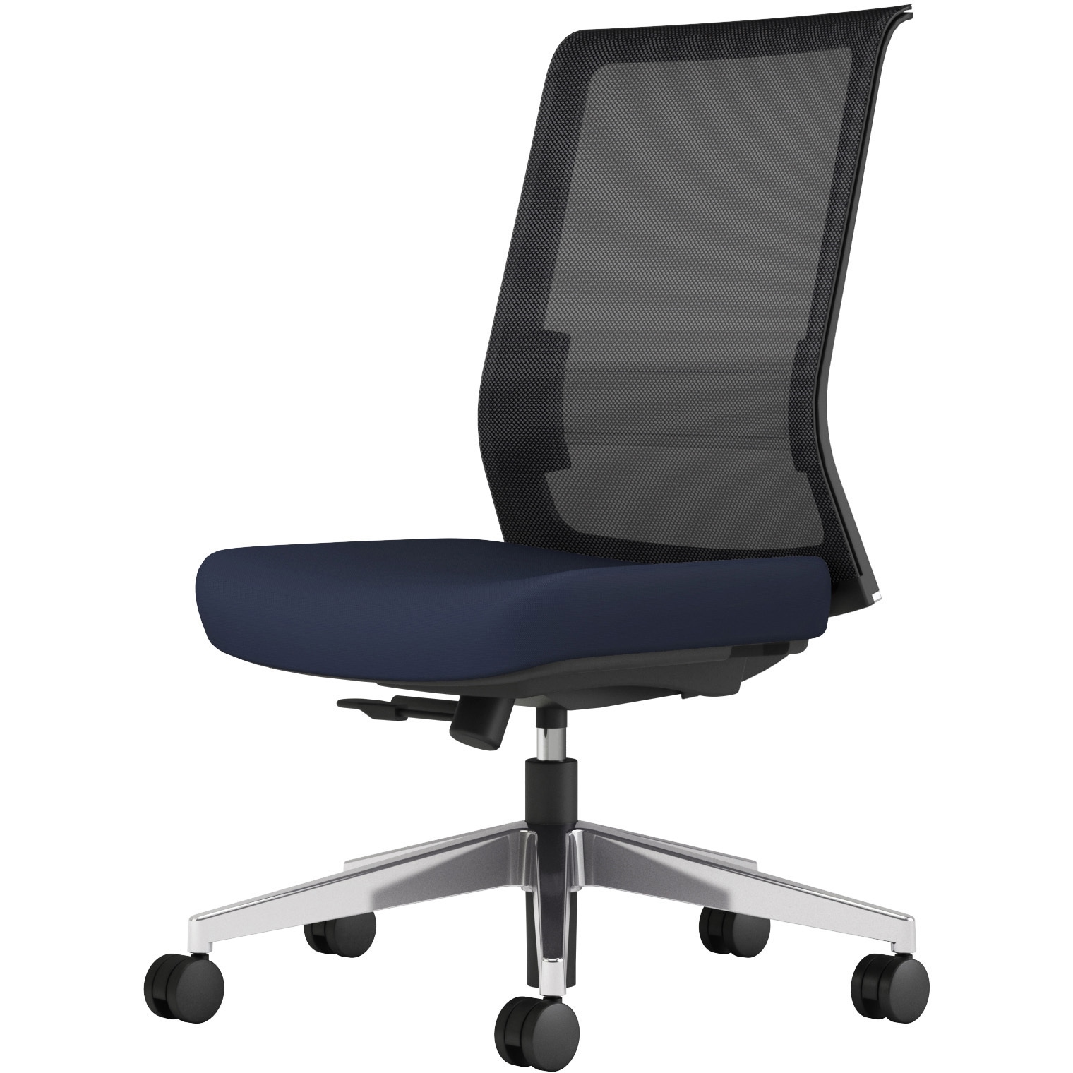 CCR-ET2A301B-WN オフィスチェアーエントリー2ブラックアルミ脚(配送・組立サービス付き) コクヨ キャスターあり ブルー色   CCR-ET2A301B-WN