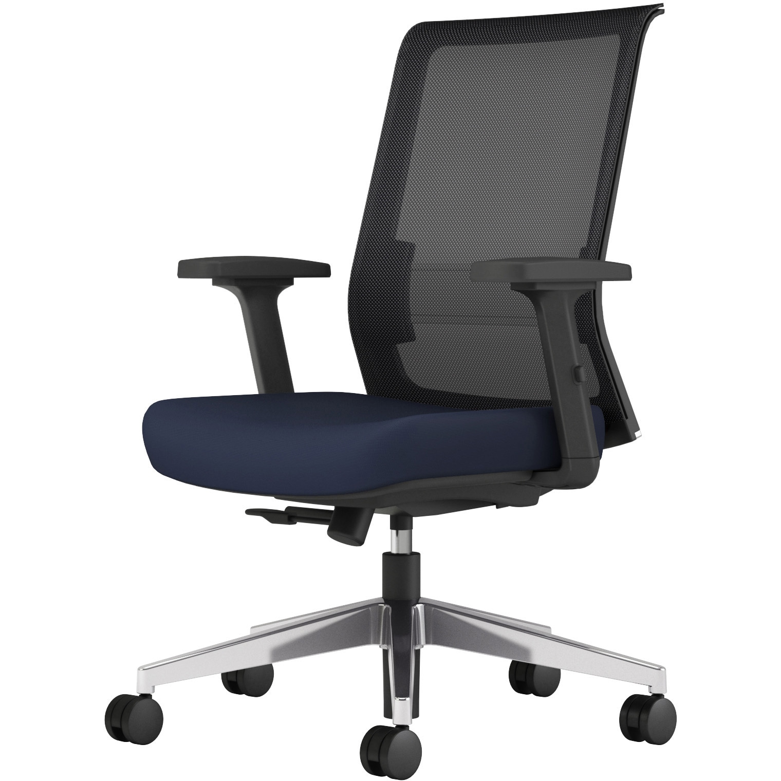 CCR-JET2A311B-WN オフィスチェアーエントリー2ブラックアルミ脚 肘