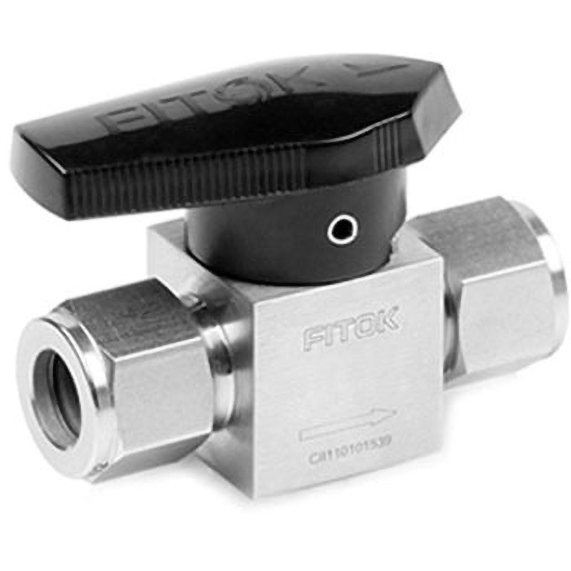 PVSS-FL4-04 316ステンレス鋼 PVシリーズ  2方プラグバルブ 1個 FITOK 【通販モノタロウ】