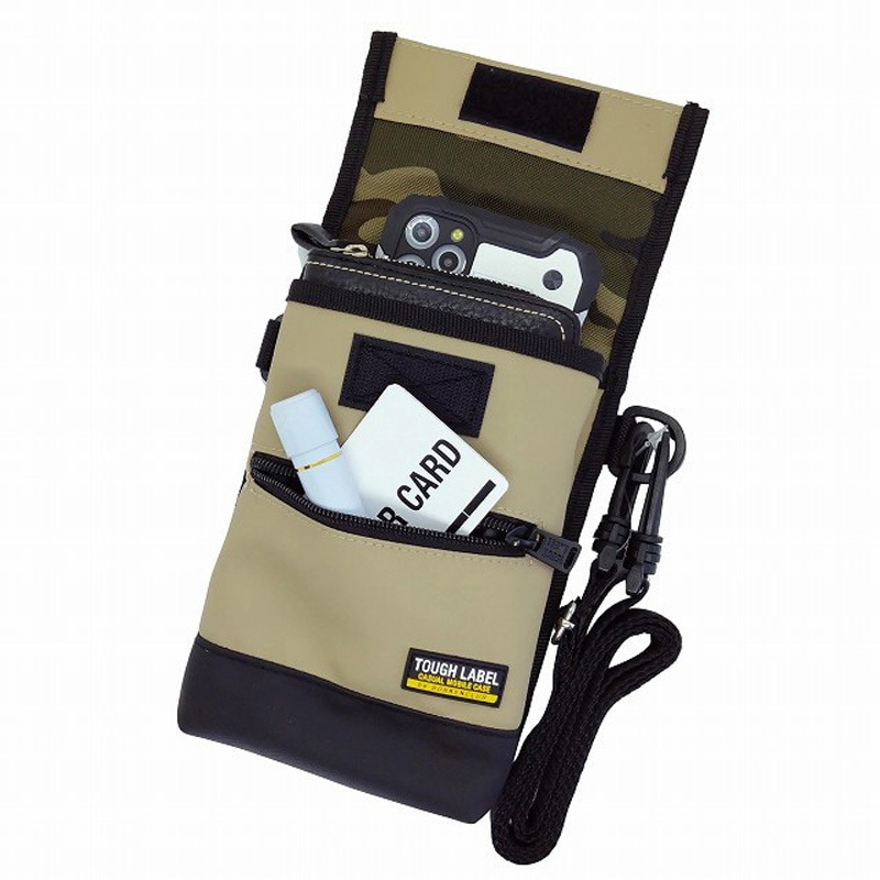 ポーチ？ FT-14 タフレーベル 撥水ポーチ 中林製作所 サンド色 FT-14 - 【通販