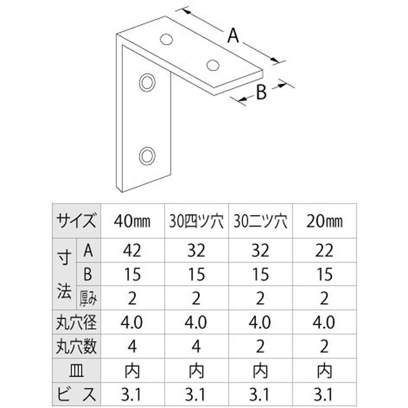 YS-20 公団型金折 山口安製作所 縦30mm横30mm 1個 YS-20 - 【通販