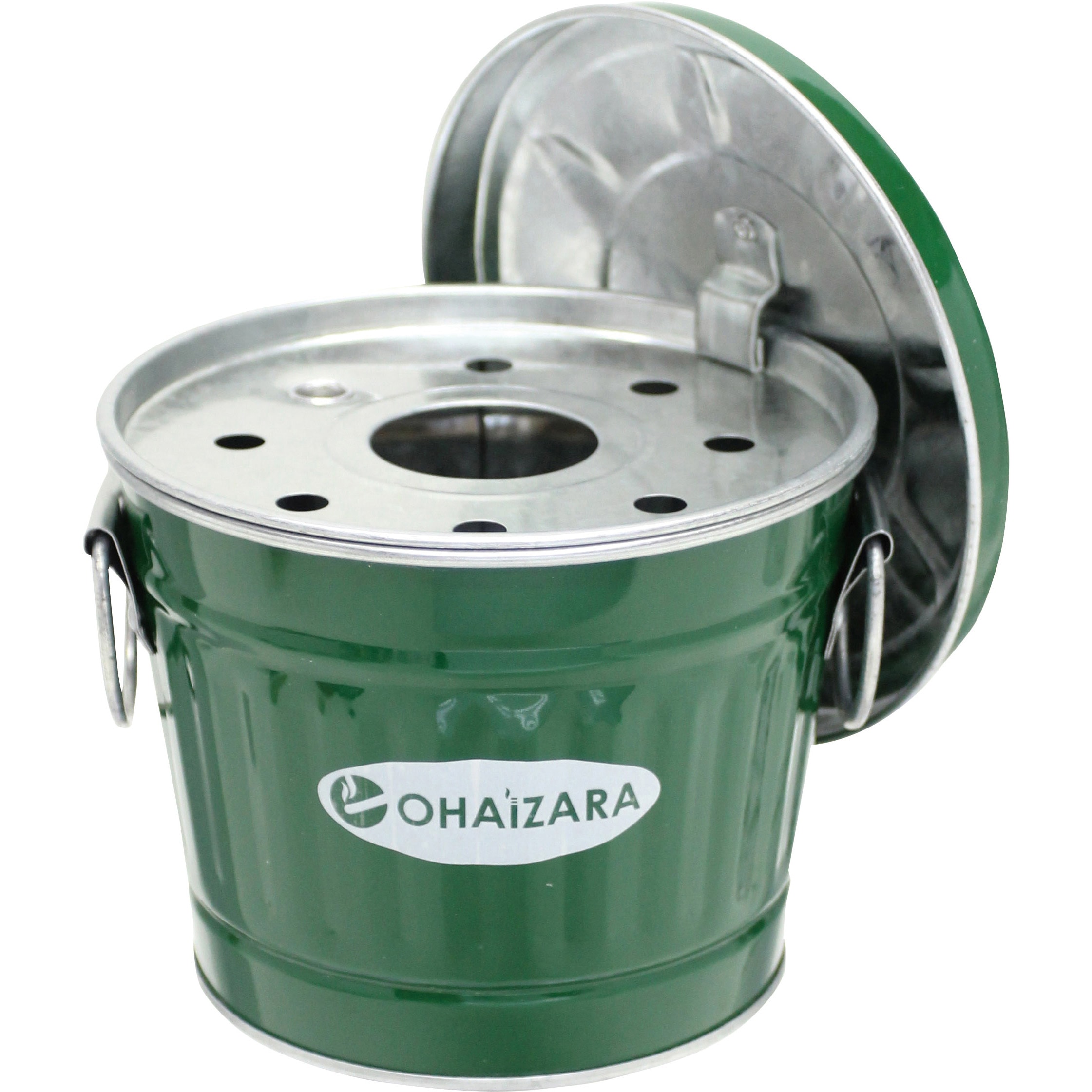 OHG/1L 日本製 オハイザラ 灰皿 バケツ型 フタ付き 1個(1L) 渡辺