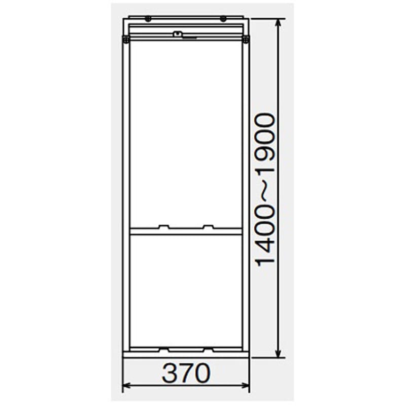 WT-9 テラス窓用エアコン取付枠 WT-9 (取付可能窓寸法：高さ140～190cm