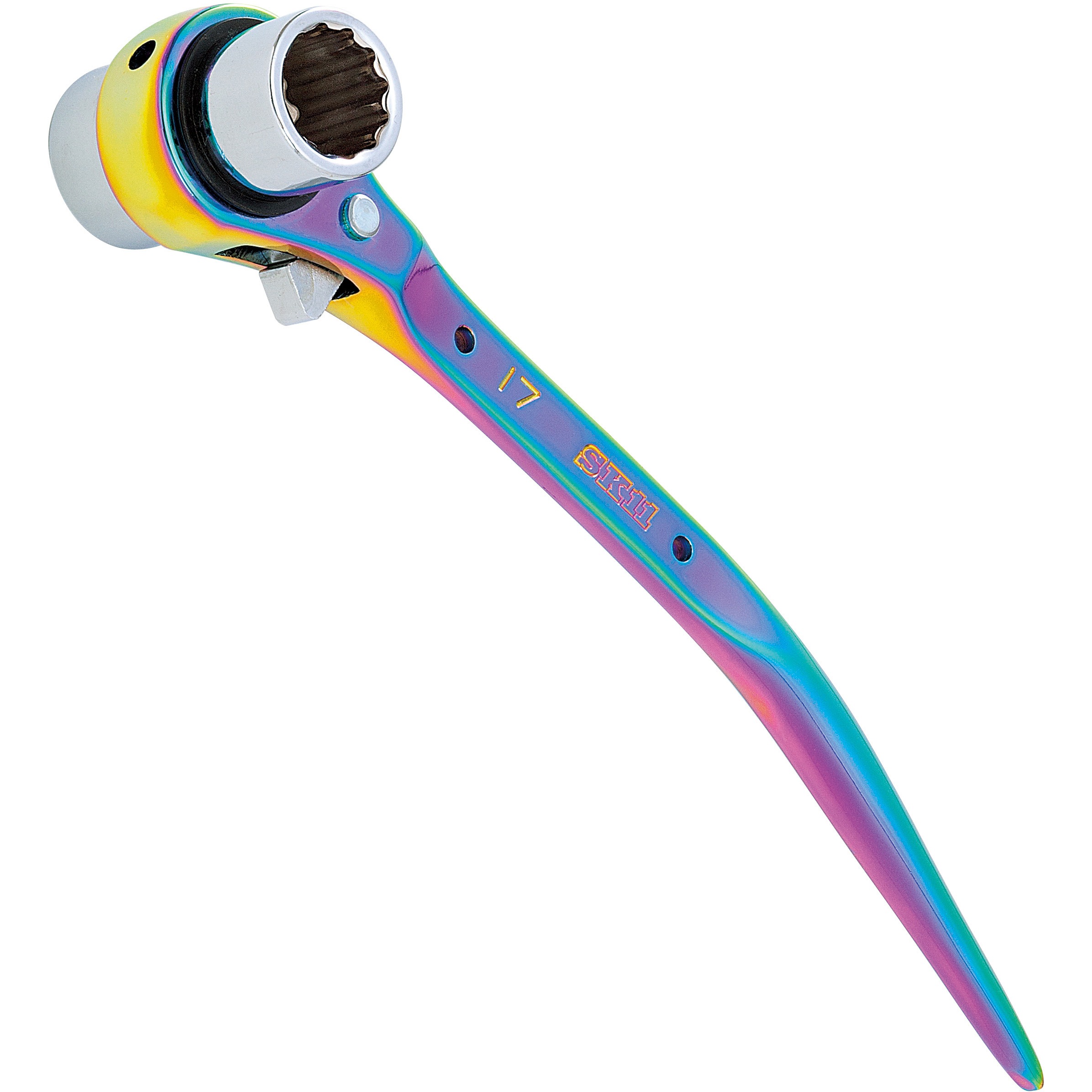 SPD-R1719CP 両口ラチェットレンチスリム 1個 SK11 【通販モノタロウ】