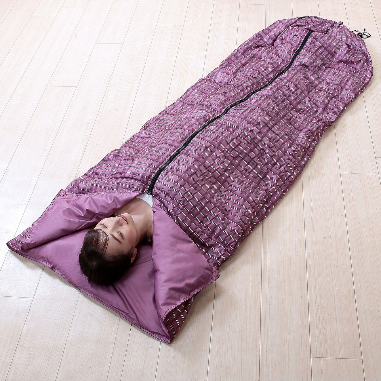 a3199520 あったか羽毛3WAY寝袋 ファミリー・ライフ ワイン色  1枚 a3199520