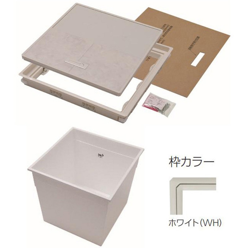 YT4CFK-WH+PT45-E1 樹脂枠気密型床下収納庫 深型(クッションフロアー用 CF用)450×450 1台 吉川化成 【通販モノタロウ】 15,584円