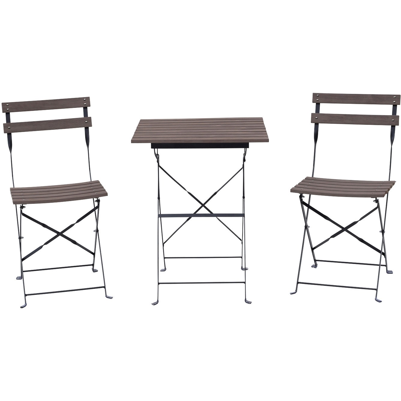 KHBS-3 木目調ガーデンテーブル (3点セット) 1セット YAMAZEN(山善) 【通販モノタロウ】