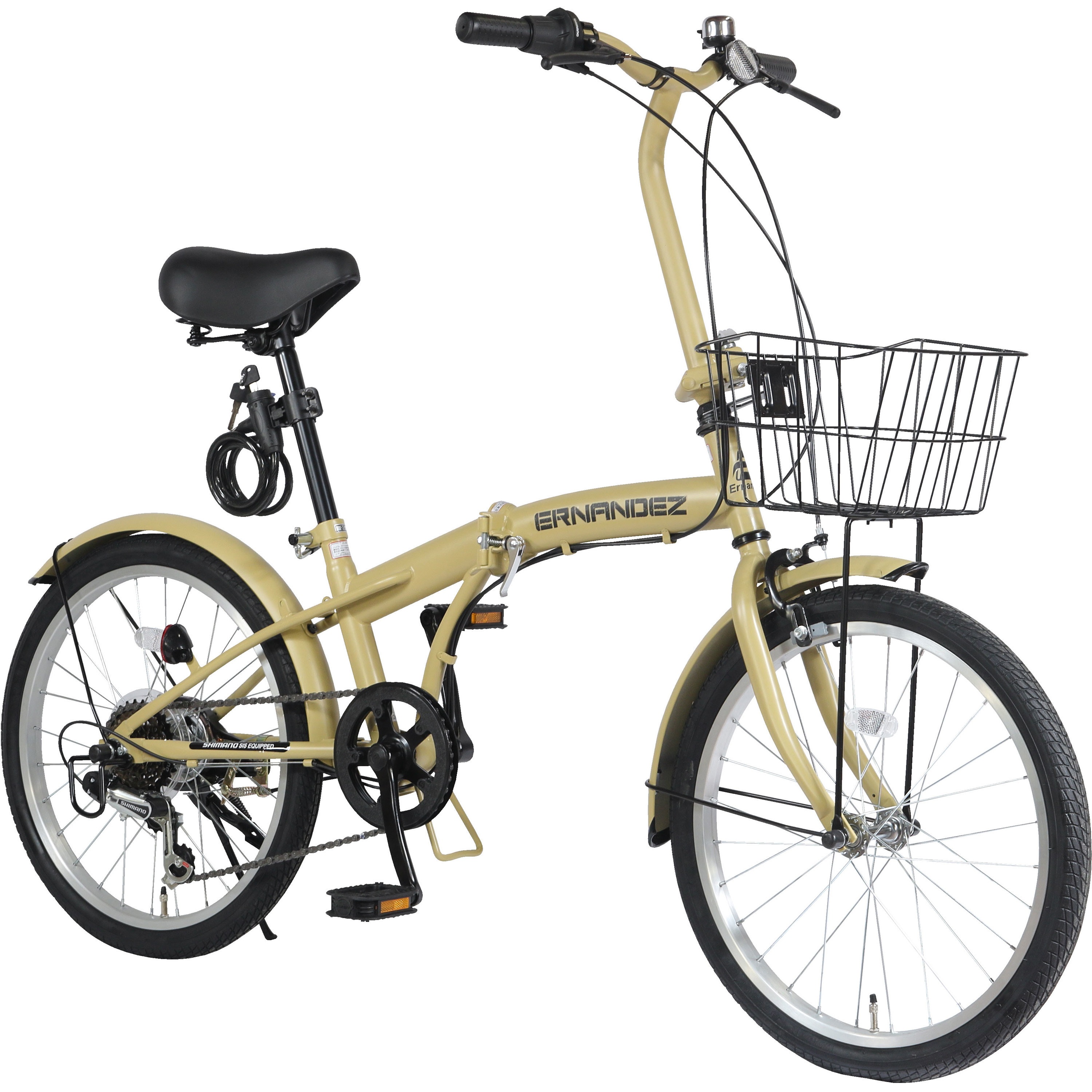 FT-206BT-W-TC-BE 防災サイクル 20型前カゴ・6段変速付ノンパンク