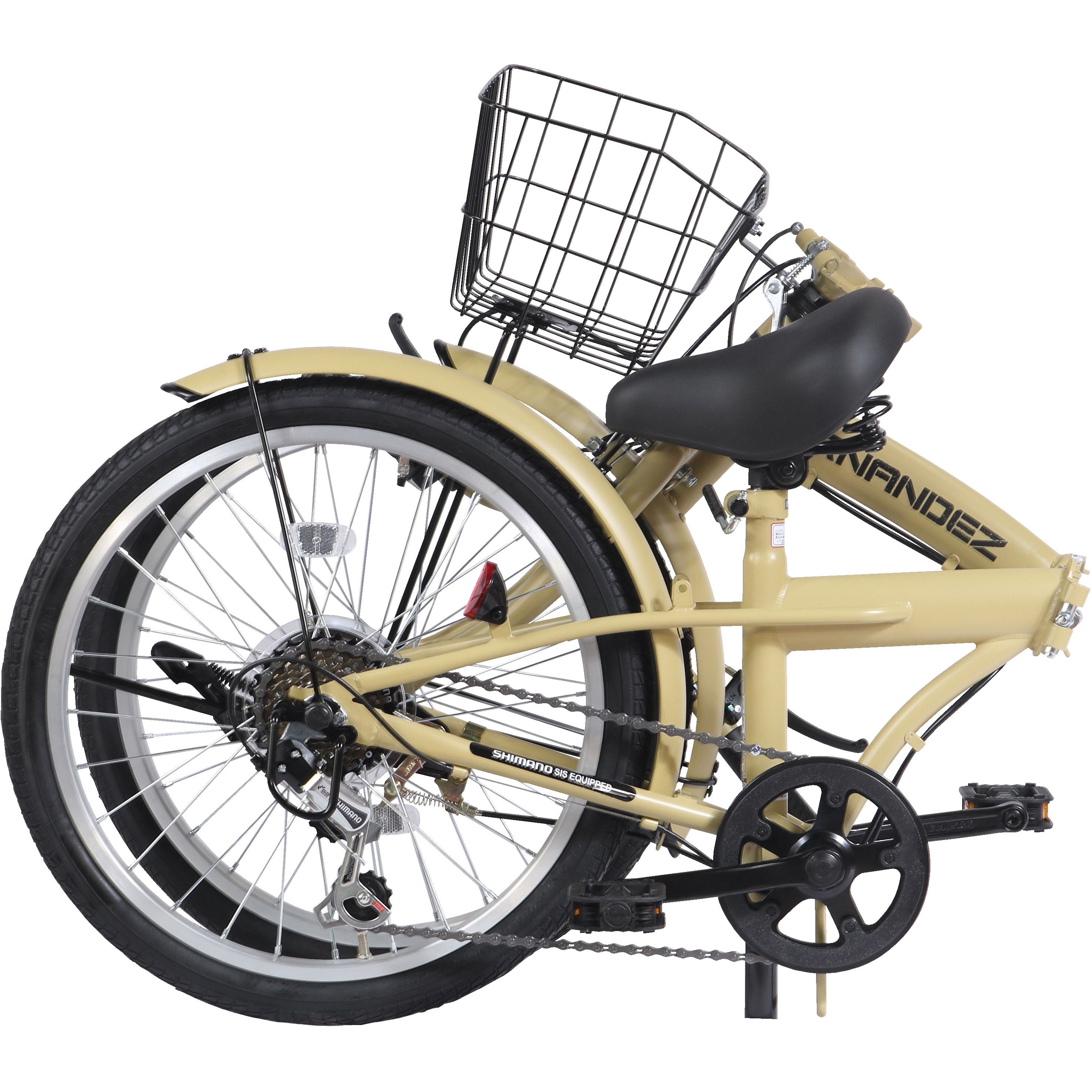 FT-206BT-W-TC-BE 防災サイクル 20型前カゴ・6段変速付ノンパンク 