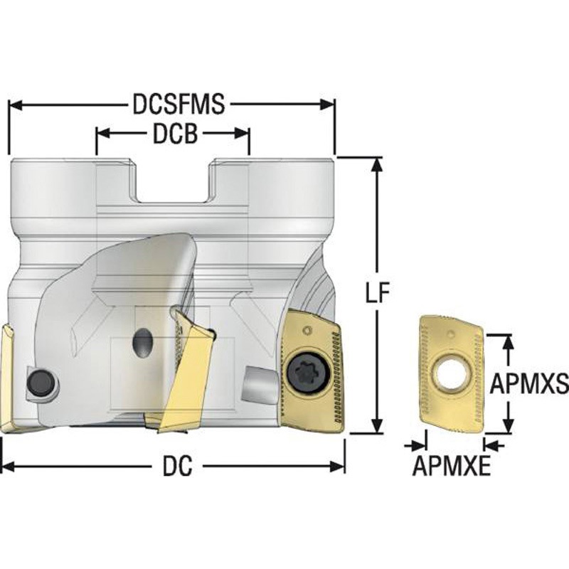 セコ　フライス　　ターボミル　カッター R220.69-0052-XO16-5A R220.69-0052-XO16-5A フライス ターボミル カッター XO 1個 セコ