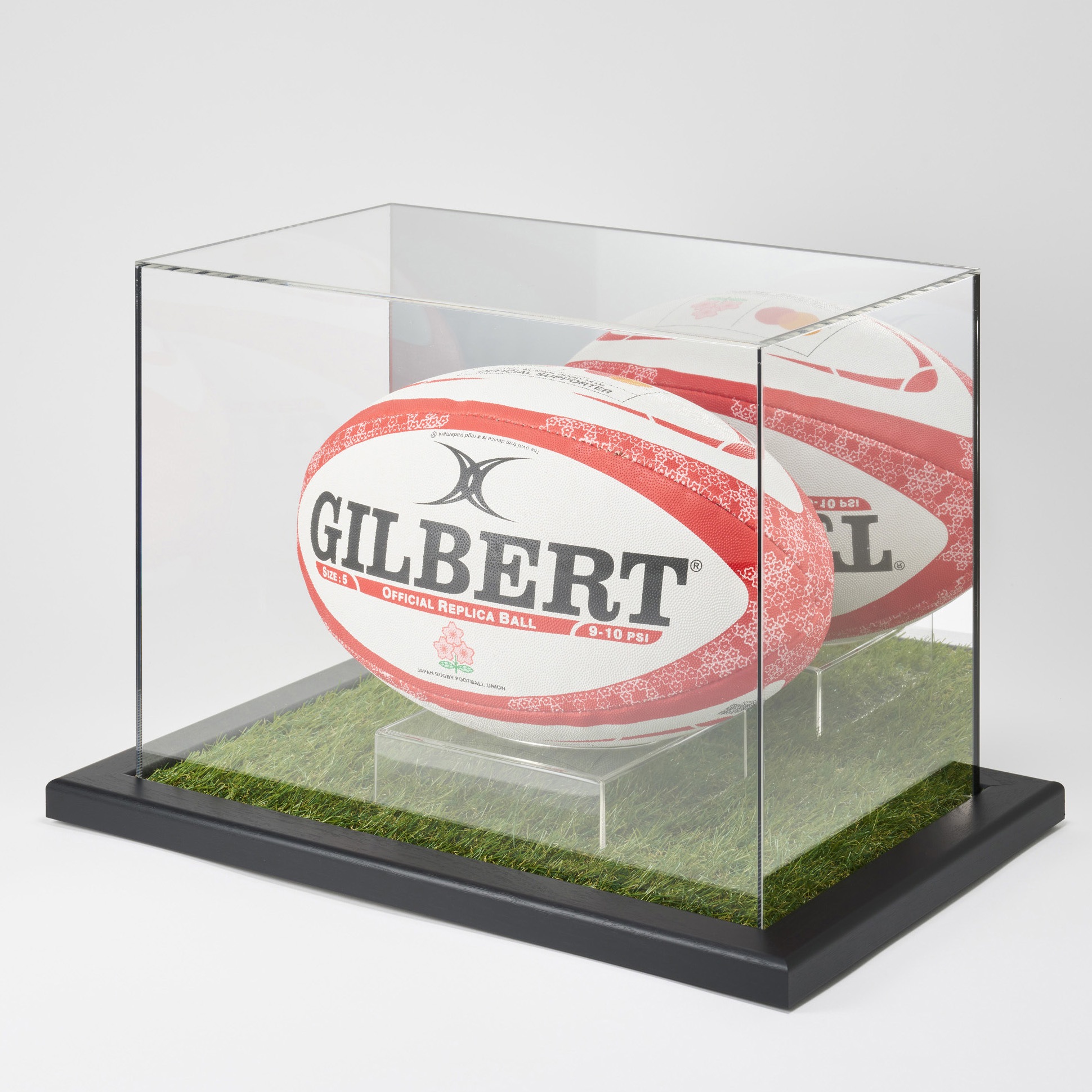 ラグビーボール置物 ラグビーボールケース アルナ ディスプレイボックス 【通販モノタロウ】