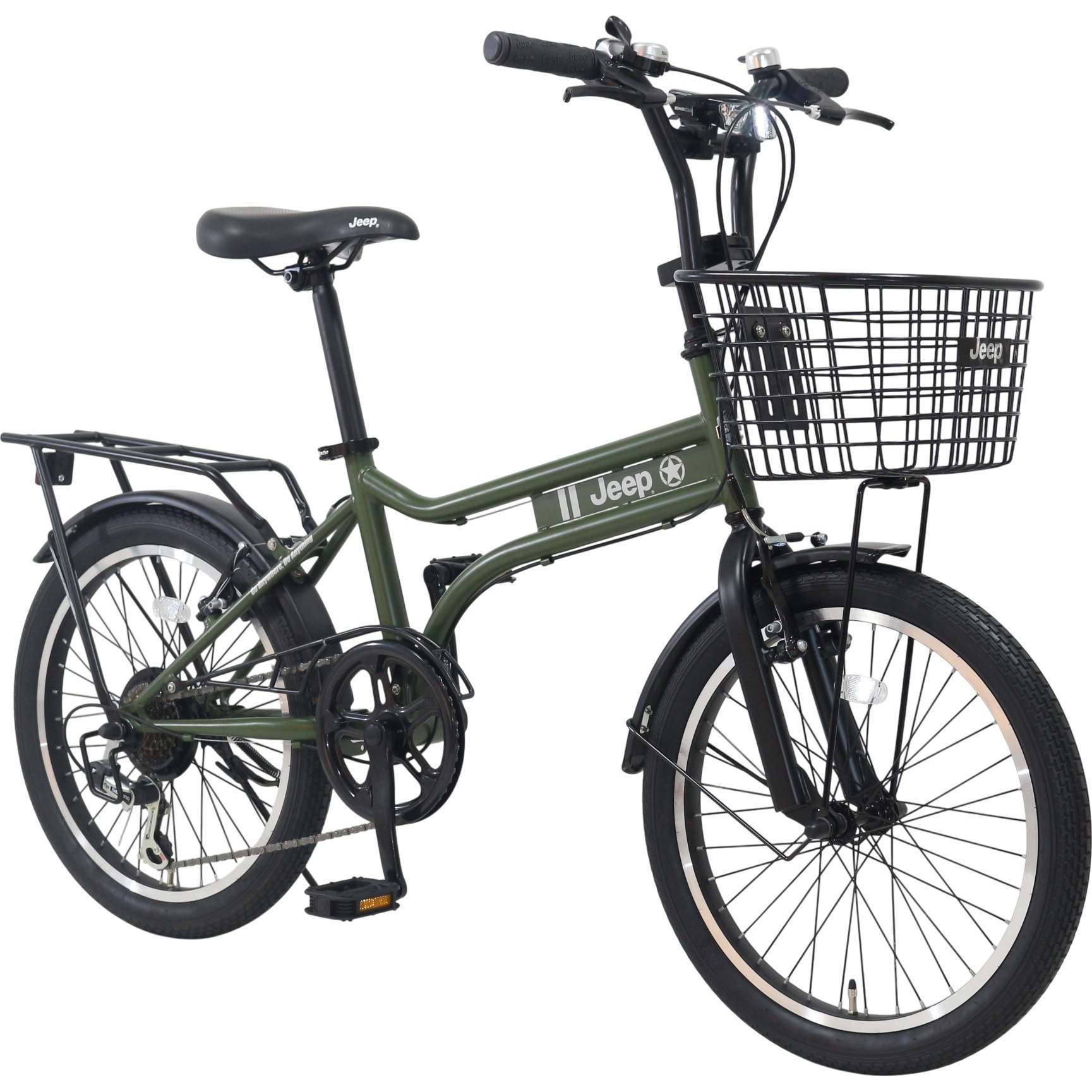 JE-206MXB 防災サイクル 20型 前カゴ・6段変速付きミニベロ MINI VELO