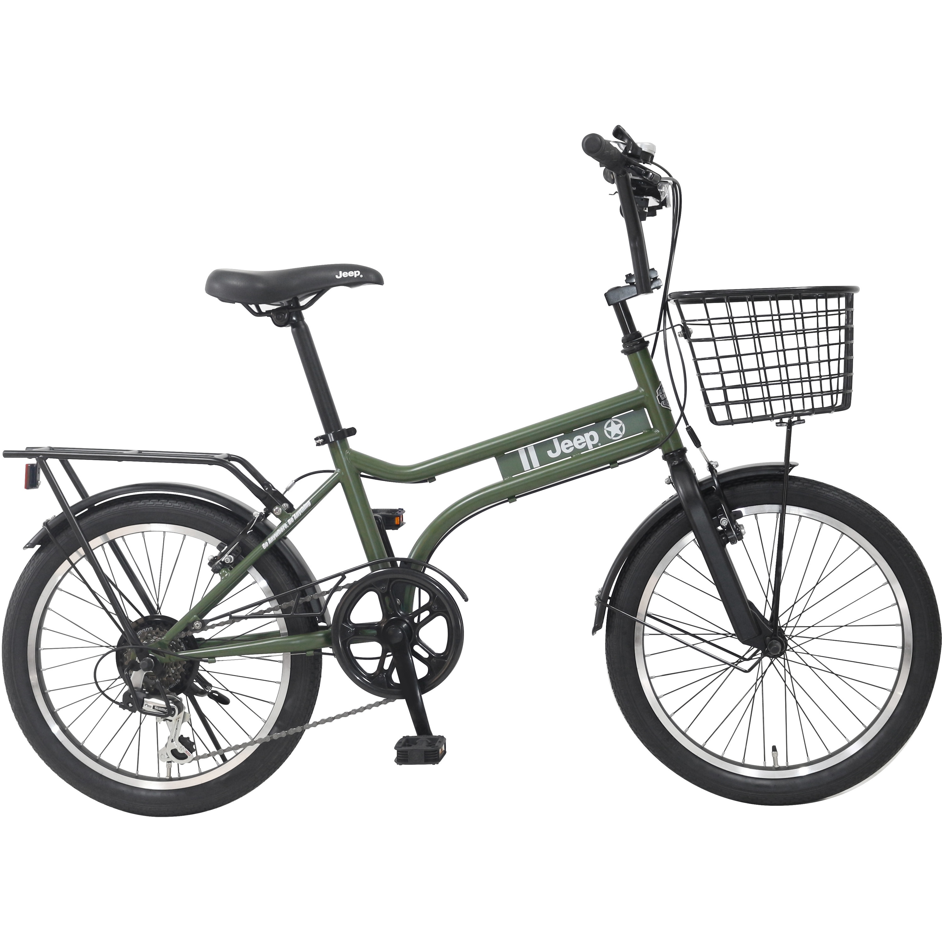JE-206MXB 防災サイクル 20型 前カゴ・6段変速付きミニベロ MINI VELO