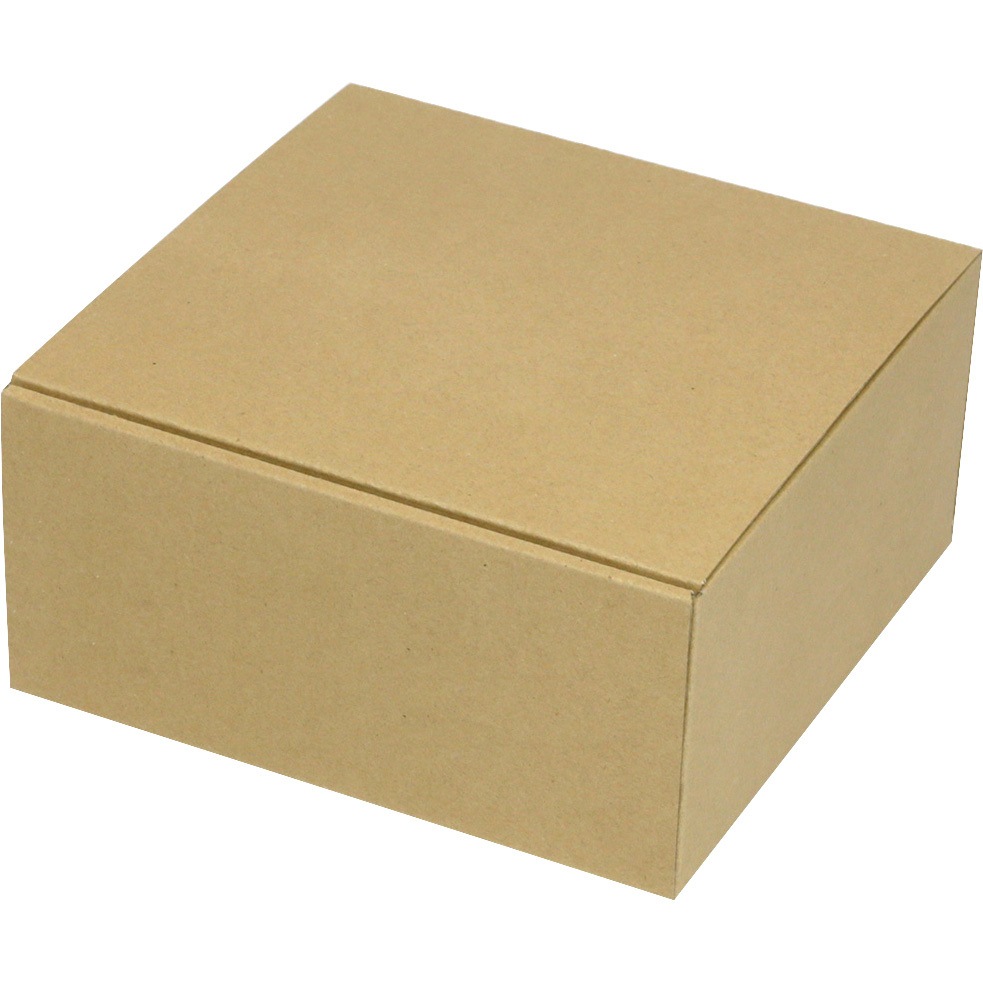 EE-582 お好みBOX 両面クラフト ヤマニパッケージ 形状1枚組立式 16 正方サイズ 1ケース(100枚) EE-582