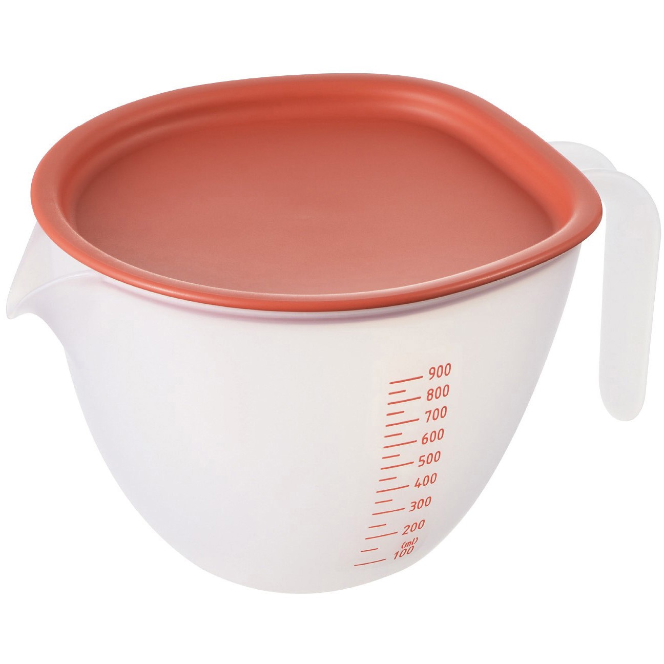 CH-2121 まいにち使いたいフタ付きボウル 曙産業 レッド色 容量