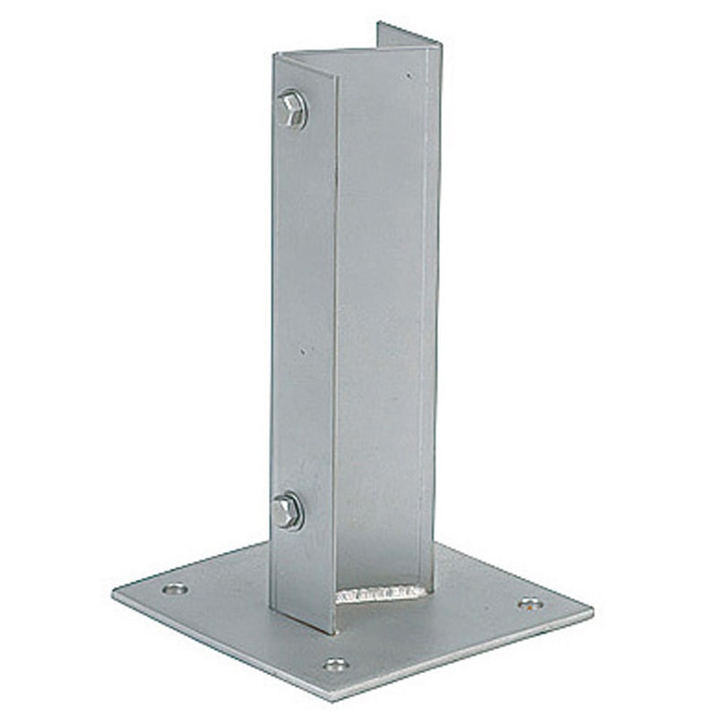 SBN-75E ステンベースプレート エンド・センター用 タカショー シルバー色 寸法150×150×H250mm  SBN-75E