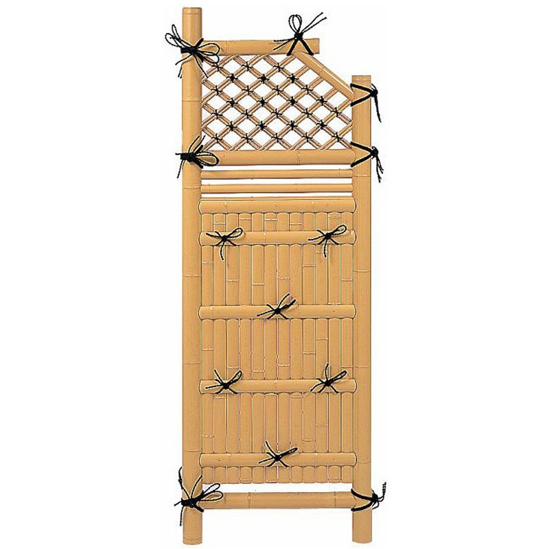 GO-1 合成竹利休型袖垣 タカショー イエロー色 幅600mm高さ1700mm  GO-1