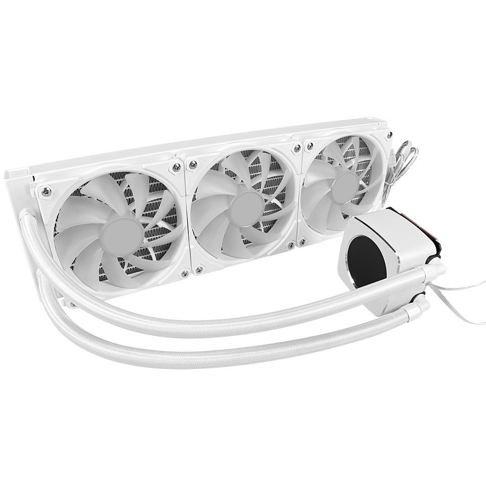 オウルテック 簡易水冷CPUクーラー ARGB OWL-LCS360ARGBL-WH フルカラーLCD ARGB LED内蔵ヘッド搭載 360mm