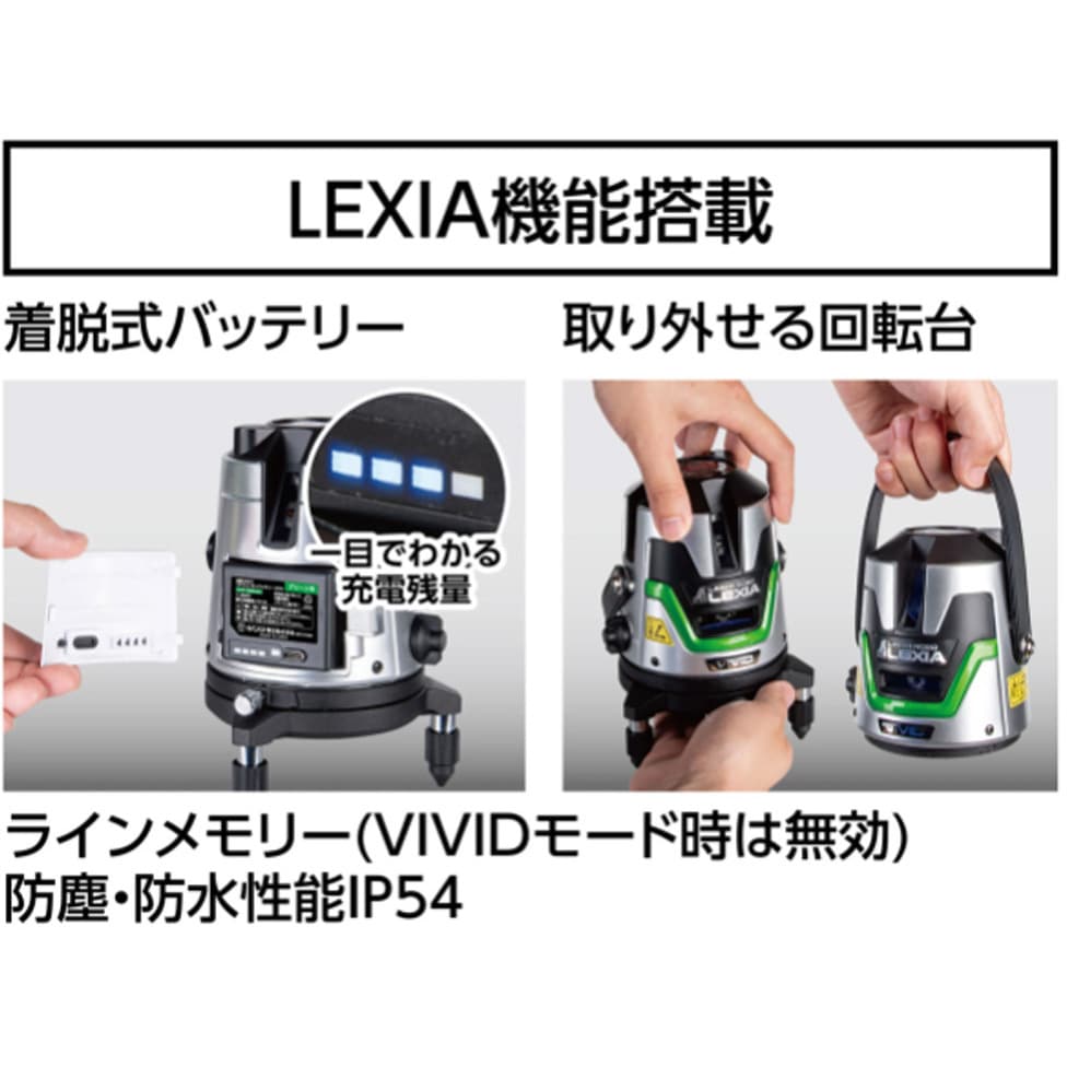 70857 レーザーロボLEXIA VIVID51グリーン 1セット シンワ測定 【通販
