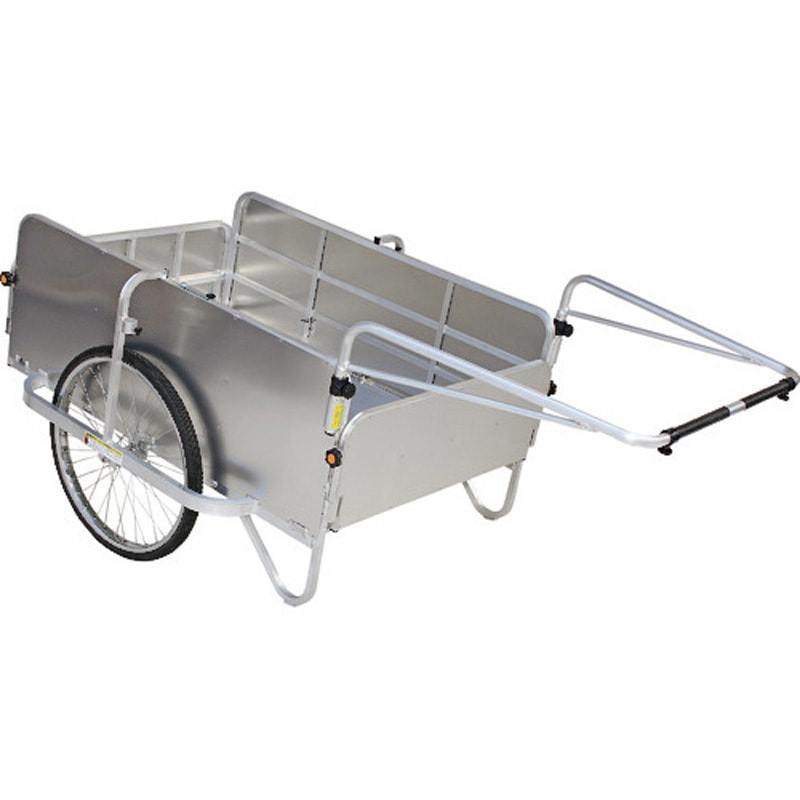 HC-1208NA-4P-24 アルミ製折り畳み式大型リヤカー コンパック 全面パネルタイプ 1台 HARAX(ハラックス) 【通販モノタロウ】