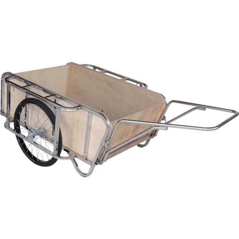 BS-1384SUTG ステンレス製大型リヤカー 輪太郎 合板パネル付 1台 HARAX(ハラックス) 【通販モノタロウ】