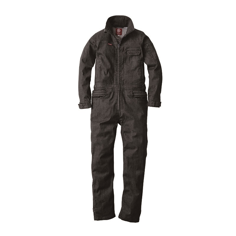 GE-650-05-7B デアリーウーマンツナギ GRACE ENGINEER’S ブラック色 着丈46cm袖丈57cm  GE-650-05-7B