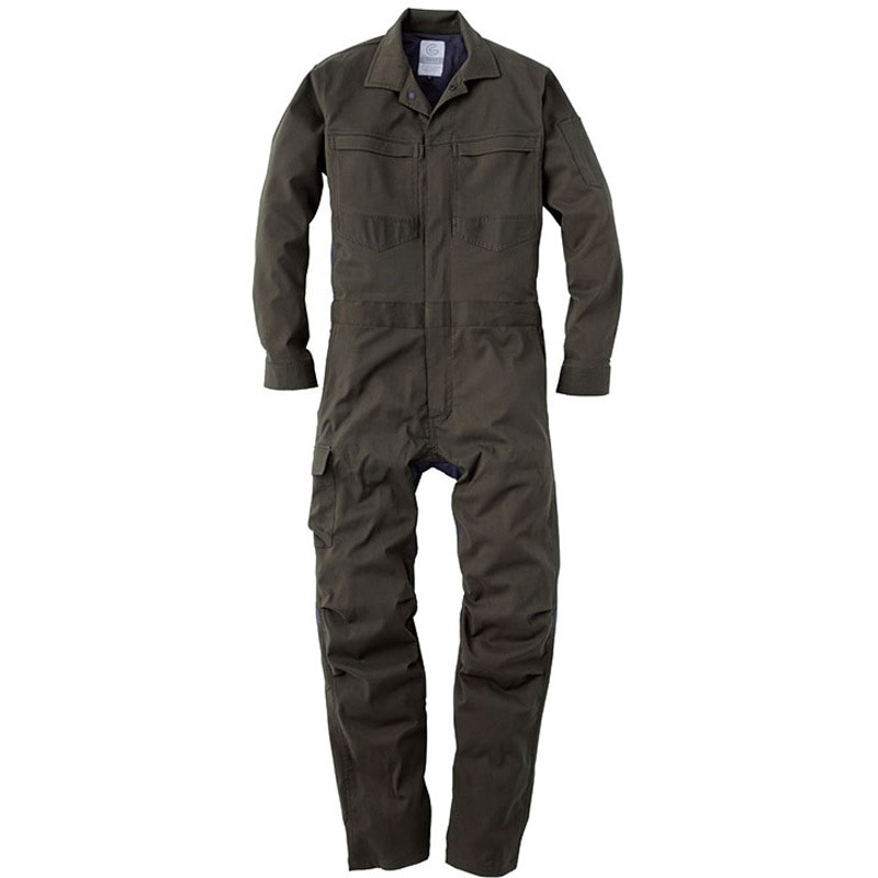 GE-447-09-5L ダブルメッシュ・ストレッチ長袖ツナギ GRACE ENGINEER’S 色OD 着丈62cm袖丈(長袖)66cm  GE-447-09-5L