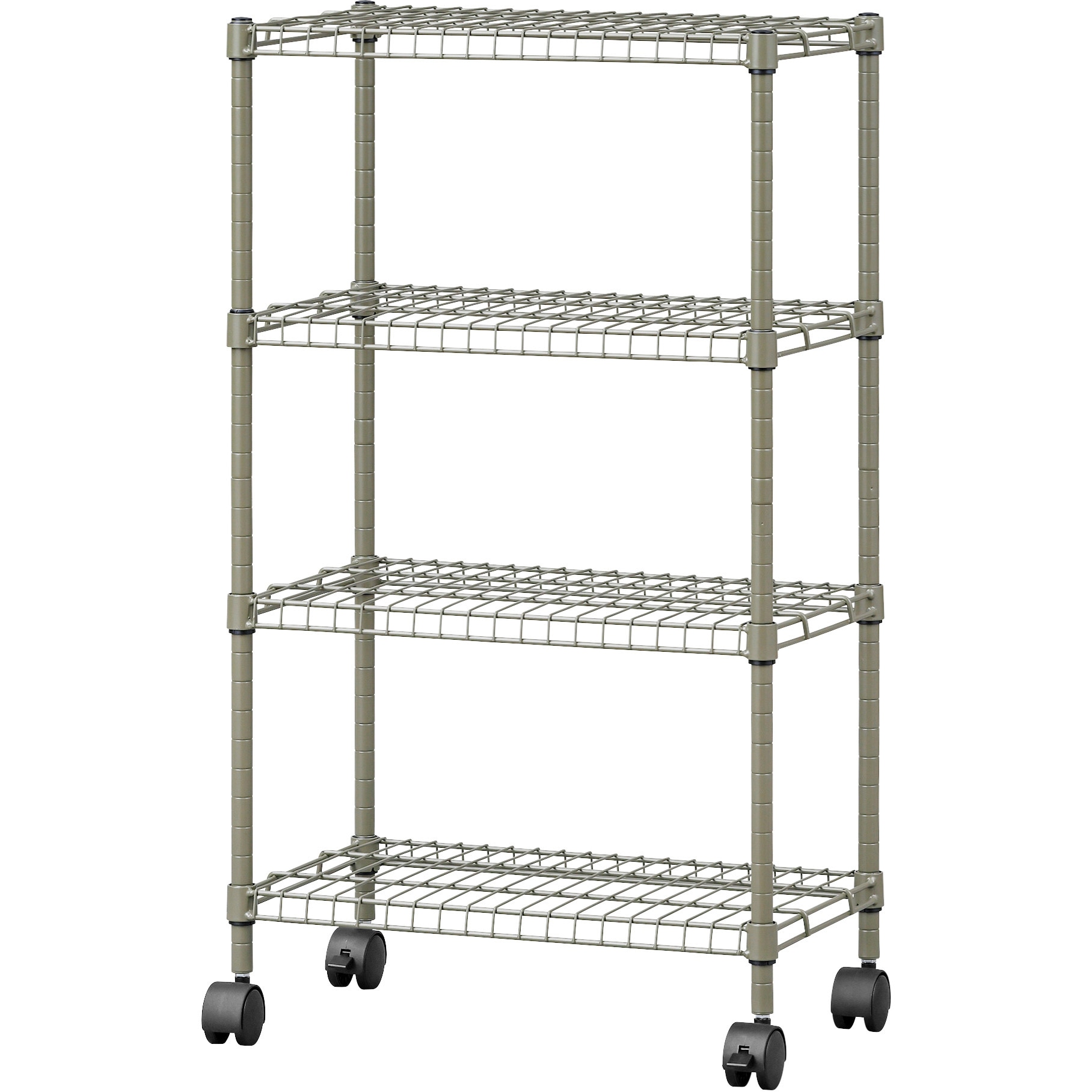 SEC-895C カラースチールシェルフ 4段キャスタータイプ 1台 アイリス