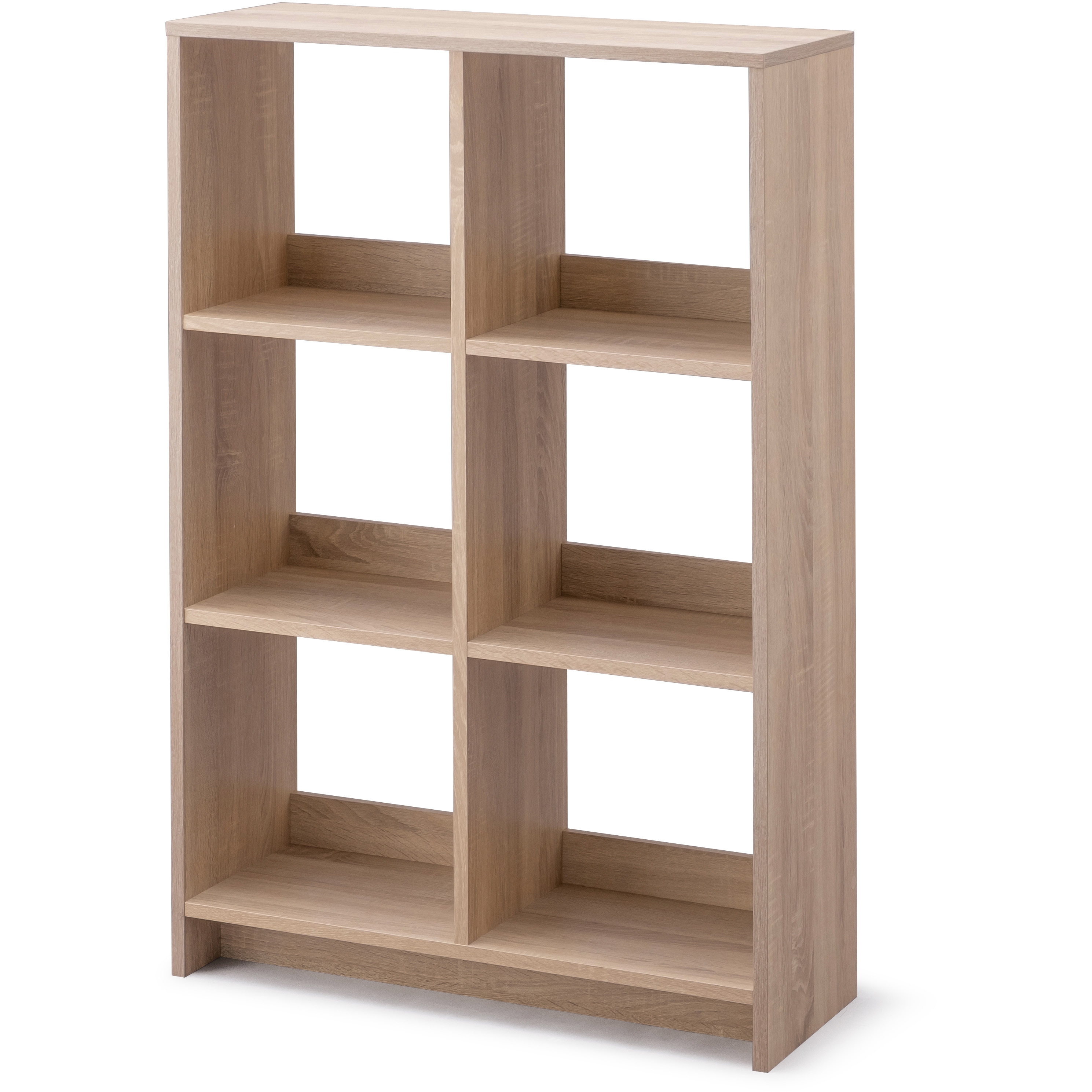 ナチュラルウッドオープンシェルフ 10個収納 WOS-6 ウッドオープンシェルフ アイリスオーヤマ 棚板数固定4枚 ライト