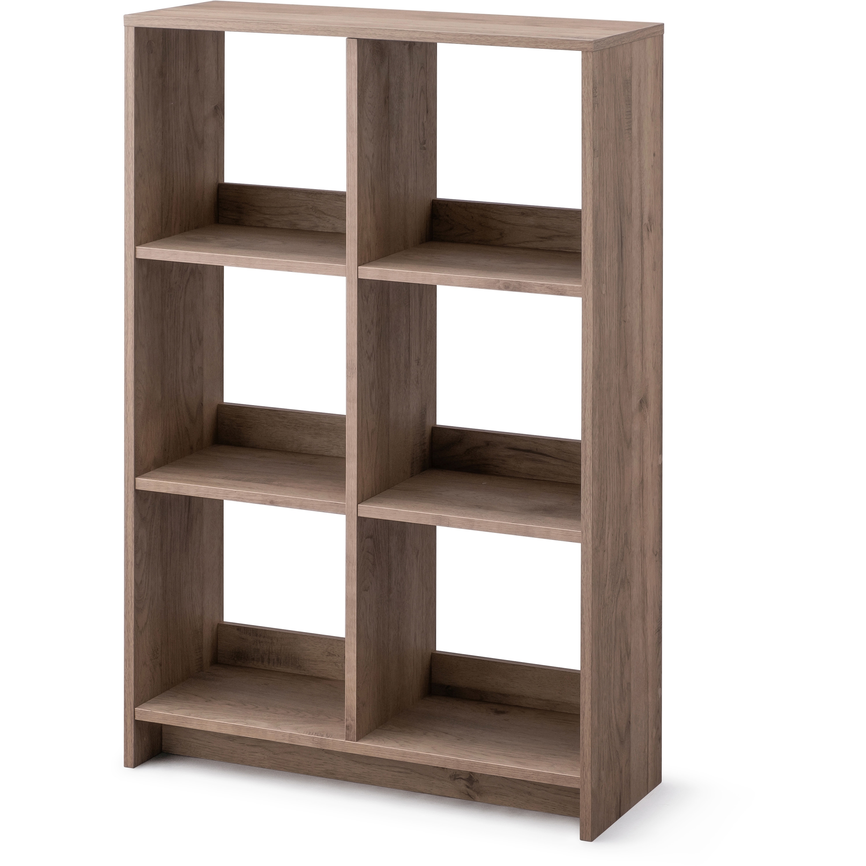 ウッドシェルフ　オープンシェルフ 6段 棚ブラウン オープンラック 幅78cm 6段 シェルフ FJ-W78-6段 木目調