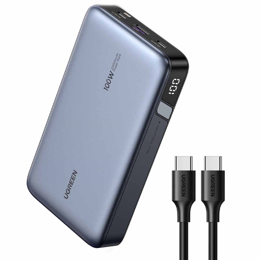 UGR-BY-000006 UGREEN 20000mAh 2way急速充電モバイルバッテリー 100W USB-C to USB-Cケーブル付き 25188 1個 UGREEN 【通販モノタロウ】