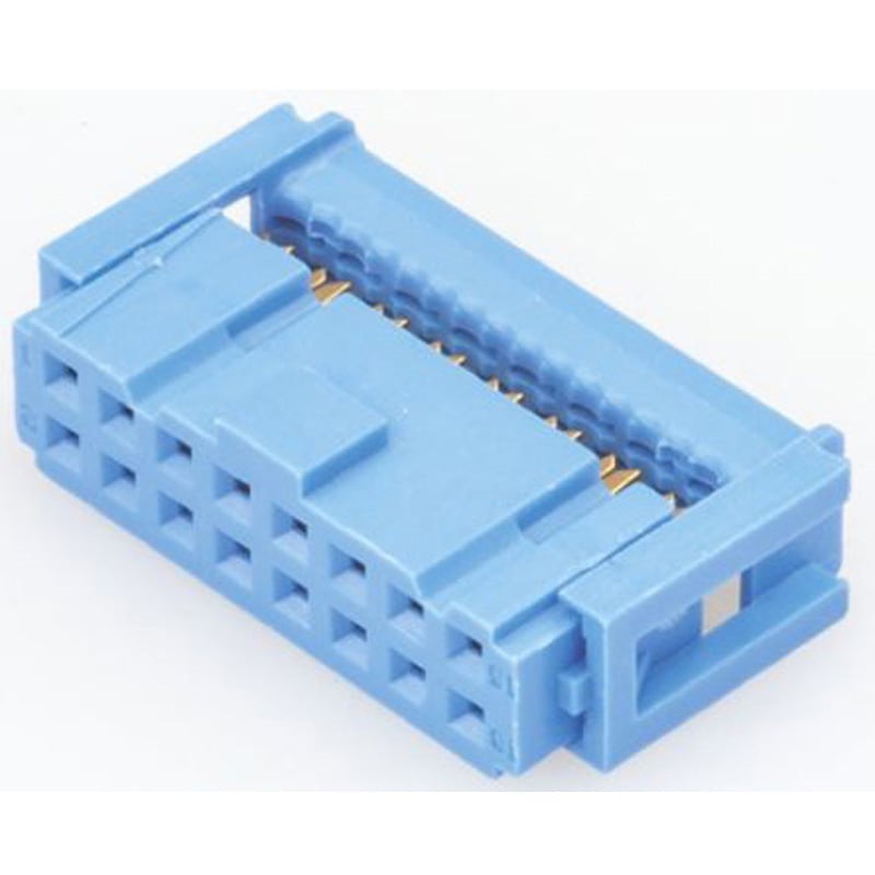 1658527-7 TE Connectivity IDCコネクタ 2.54mmピッチ 16極 2列 メス， AMP-LATCH 622シリーズ， 1658527-7 TE Connectivity Japan(旧:TYCOELECTRONICS(タイコエレクトロニクス)) ライトアングル 定格電圧500 → 0 V dc ニッケルの上に金
