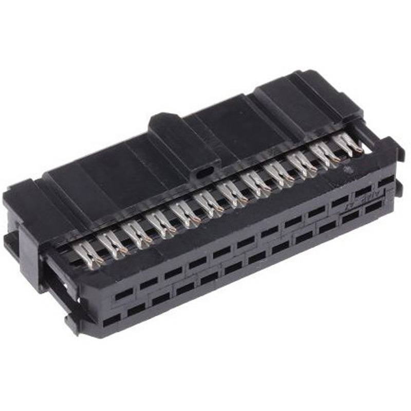 1658621-5 TE Connectivity IDCコネクタ 2.54mmピッチ 24極 2列 メス， AMP-LATCH Novoシリーズ， 1658621-5 TE Connectivity Japan(旧:TYCOELECTRONICS(タイコエレクトロニクス)) ケーブルマウント ライトアングル 定格電圧250.0 V ac